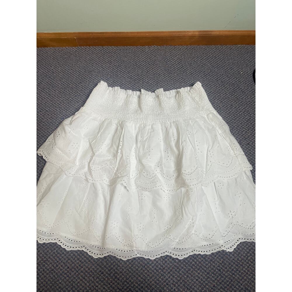 Ralph Lauren White Tiered Skirt Size 16